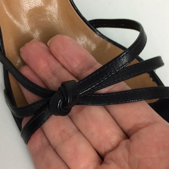 Nine West Black Sandals w/Ankle Straps 8M - Picture 5 of 5